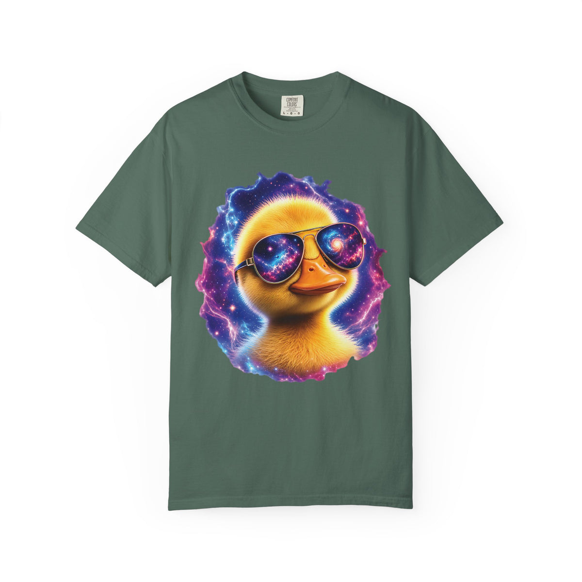 Cosmic Duck Comfort Colors T-Shirt – Funny Galaxy Duck Graphic Tee