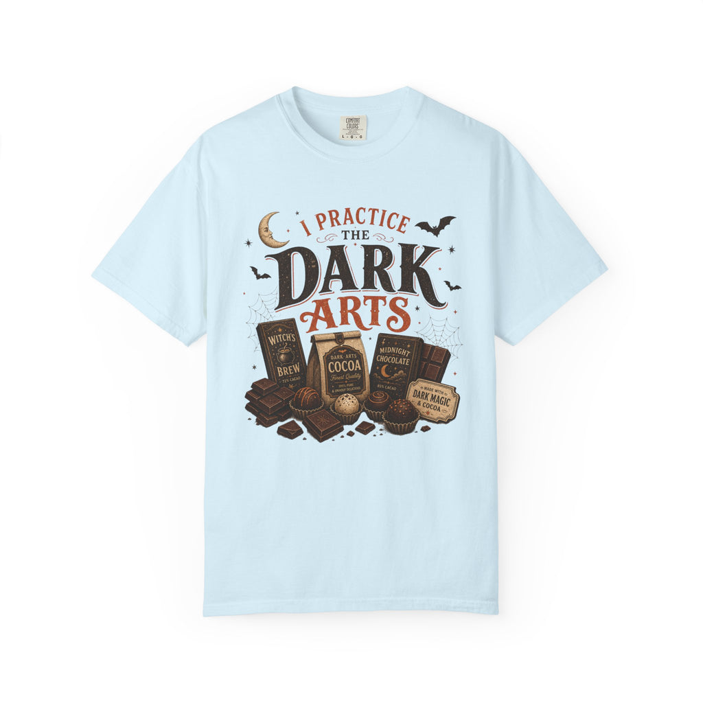 I Practice the Dark Arts Comfort Colors T-Shirt – Funny Halloween Chocolate Tee