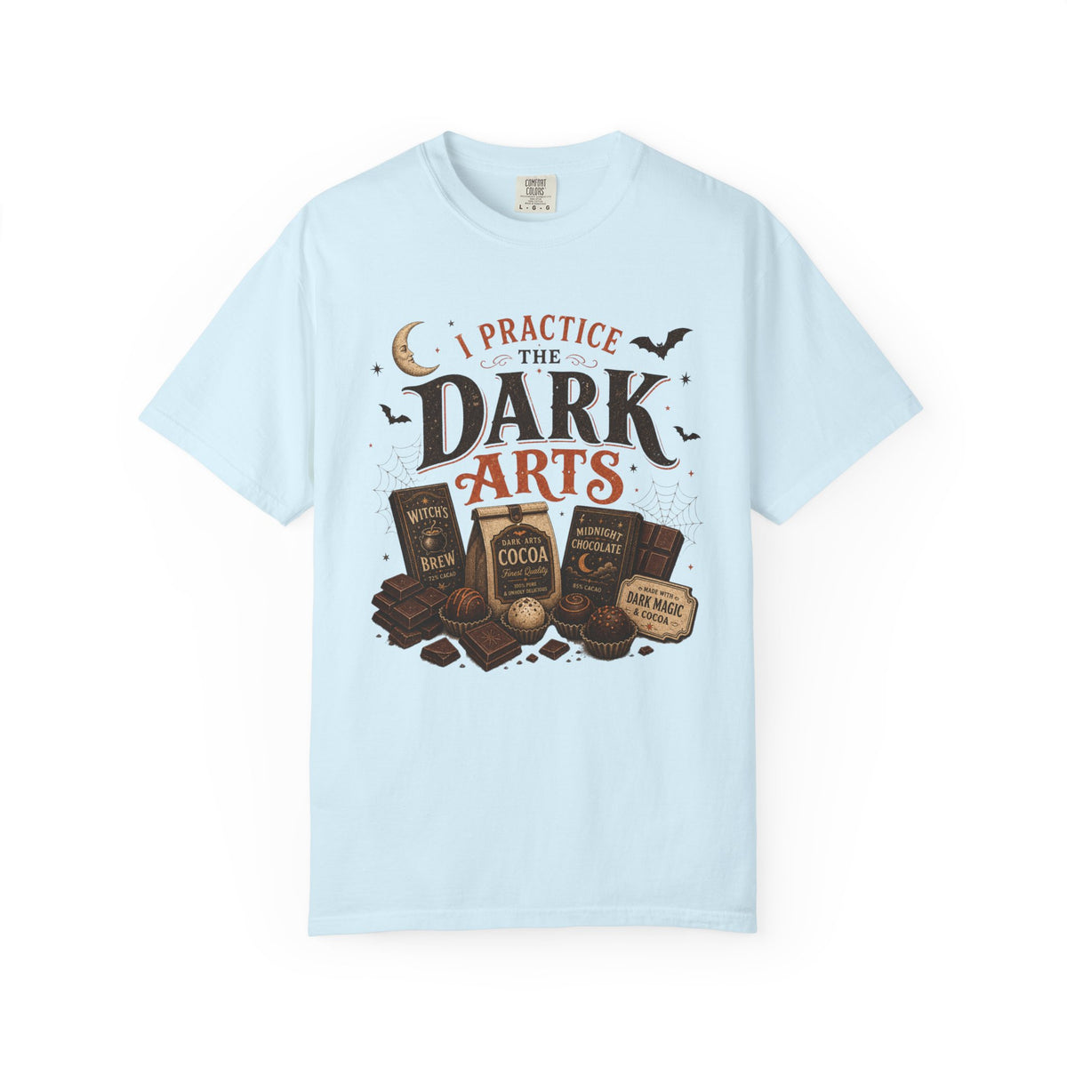 I Practice the Dark Arts Comfort Colors T-Shirt – Funny Halloween Chocolate Tee