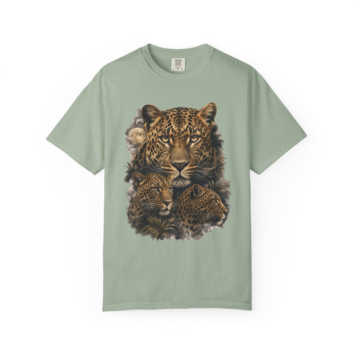 Leopard Moon Comfort Colors T-Shirt – Vintage Big Cat Graphic Tee