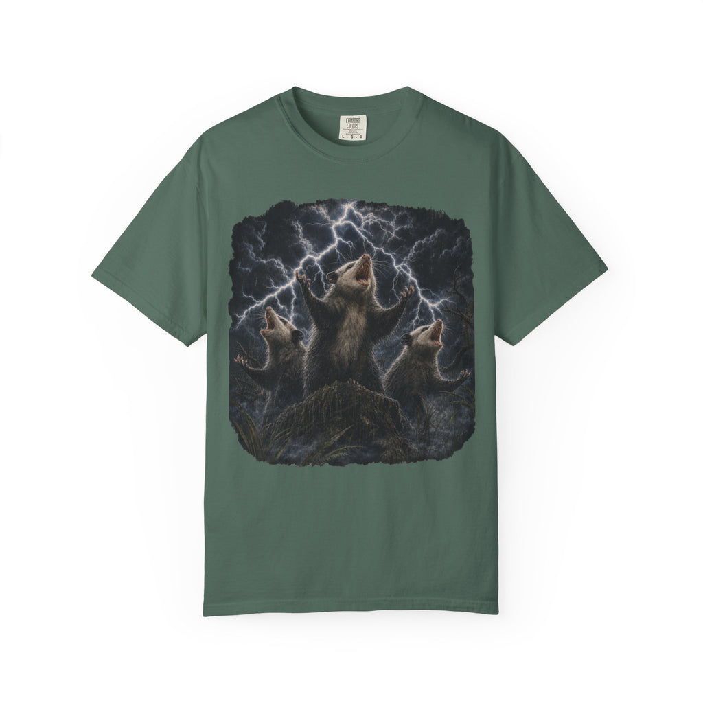 Opossums Summoning Lightning T-Shirt | Epic Animal Graphic Tee