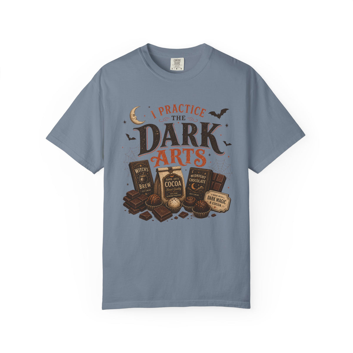 I Practice the Dark Arts Comfort Colors T-Shirt – Funny Halloween Chocolate Tee