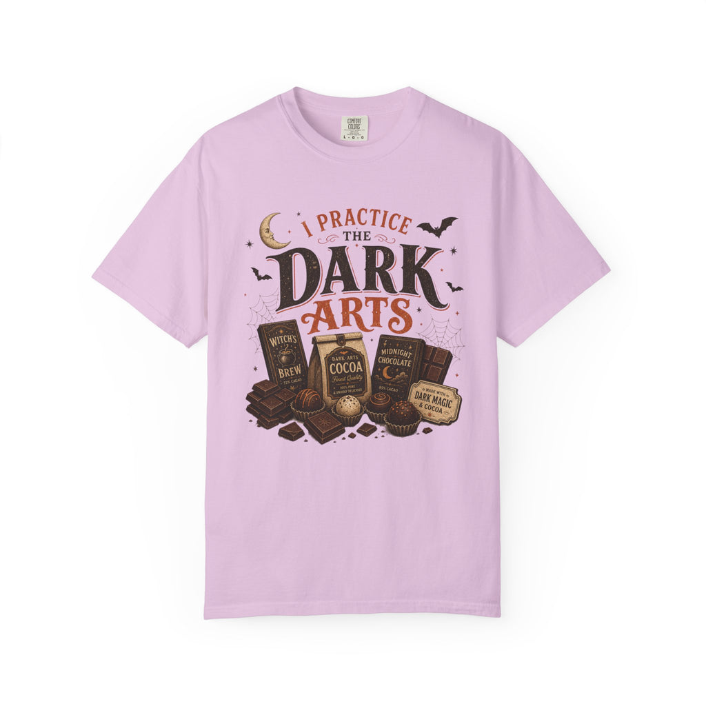 I Practice the Dark Arts Comfort Colors T-Shirt – Funny Halloween Chocolate Tee