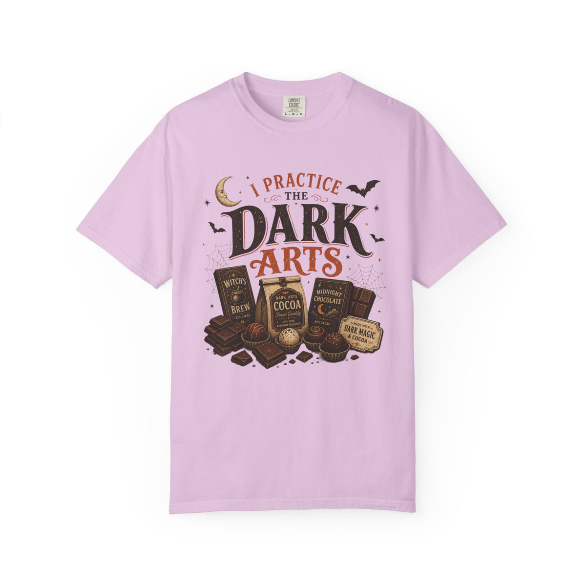 I Practice the Dark Arts Comfort Colors T-Shirt – Funny Halloween Chocolate Tee