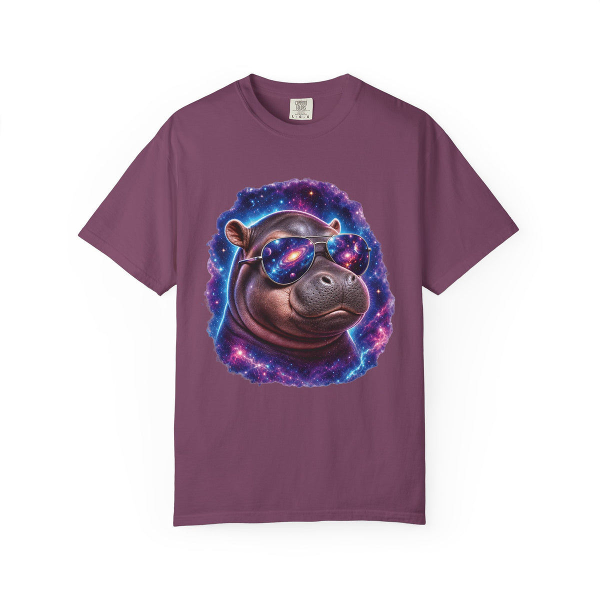 Cosmic Hippo Comfort Colors T-Shirt – Funny Galaxy Hippo Graphic Tee