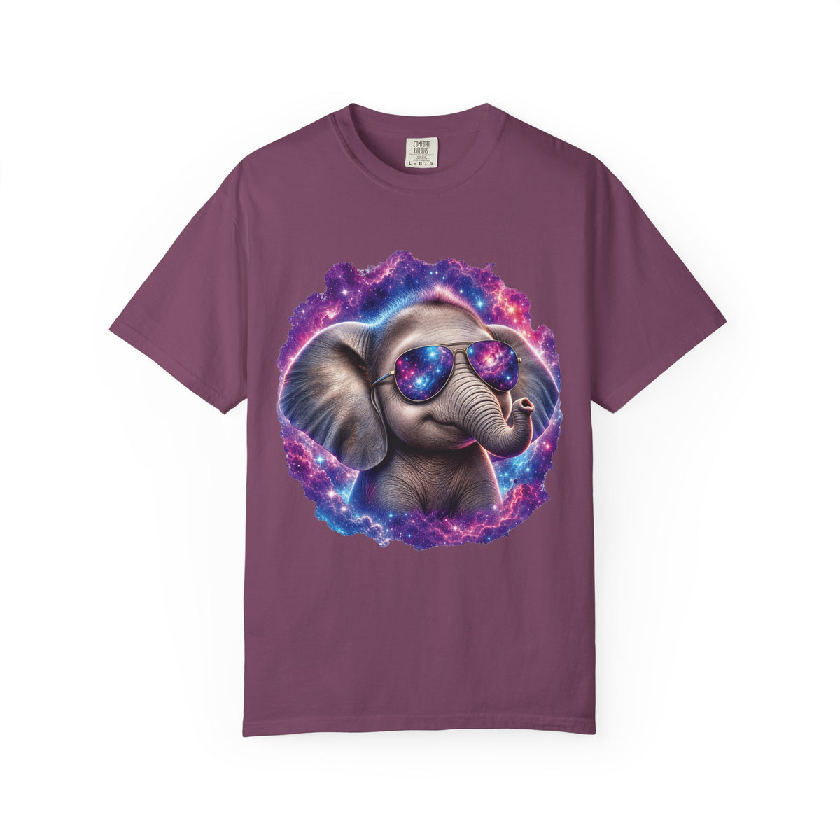 Cosmic Elephant Comfort Colors T-Shirt – Funny Galaxy Elephant Graphic Tee