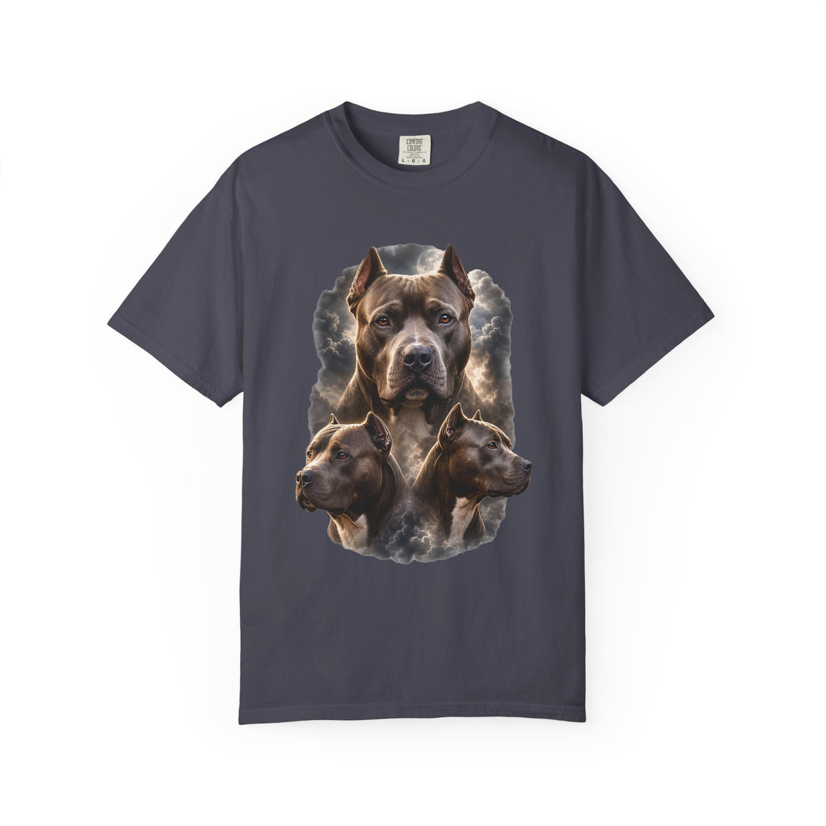Pit Bull Moon Comfort Colors T-Shirt – Vintage Dog Graphic Tee