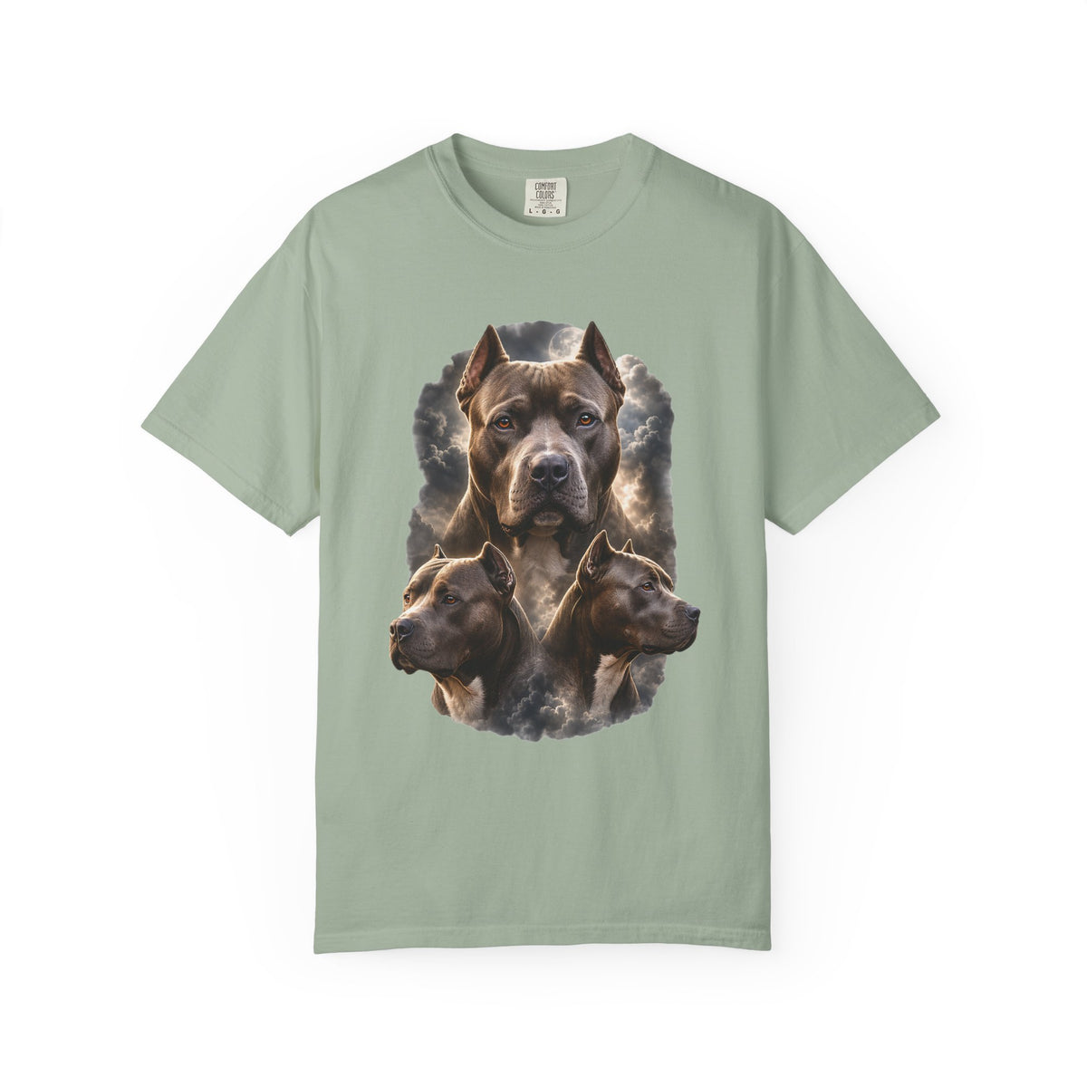 Pit Bull Moon Comfort Colors T-Shirt – Vintage Dog Graphic Tee