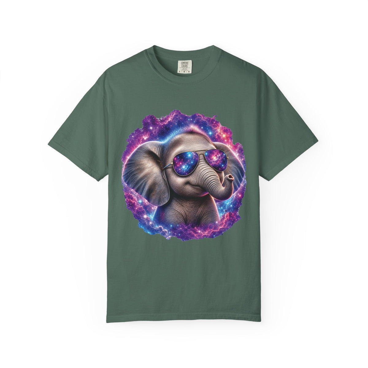 Cosmic Elephant Comfort Colors T-Shirt – Funny Galaxy Elephant Graphic Tee