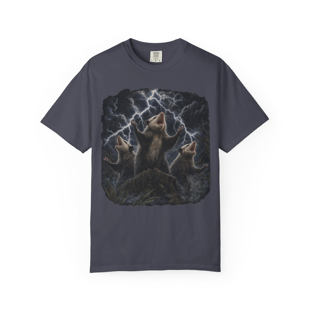 Opossums Summoning Lightning T-Shirt | Epic Animal Graphic Tee