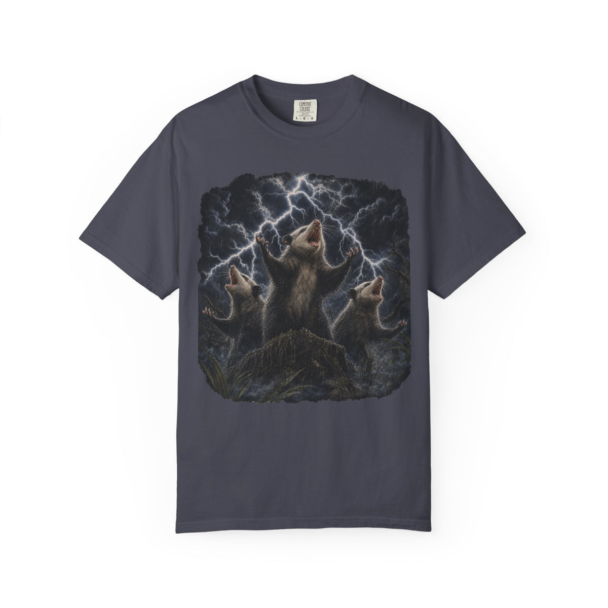 Opossums Summoning Lightning T-Shirt | Epic Animal Graphic Tee