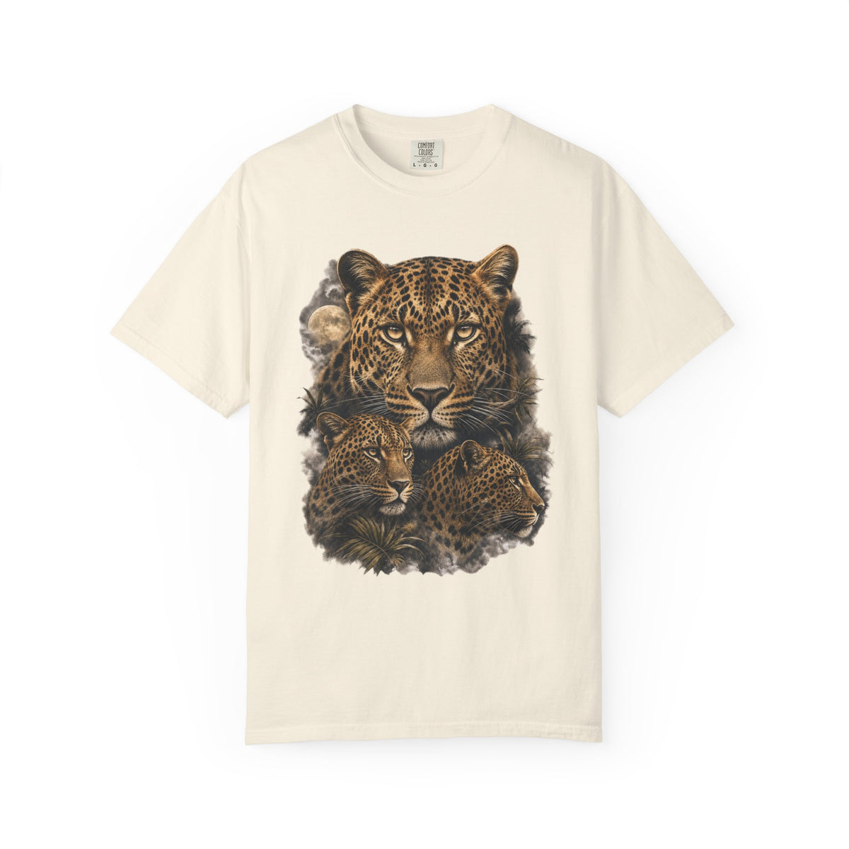 Leopard Moon Comfort Colors T-Shirt – Vintage Big Cat Graphic Tee