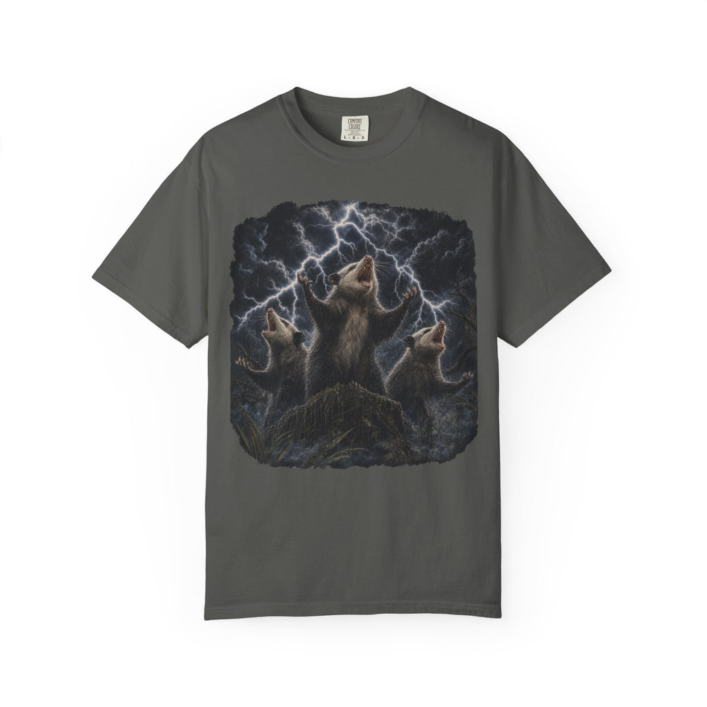 Opossums Summoning Lightning T-Shirt | Epic Animal Graphic Tee