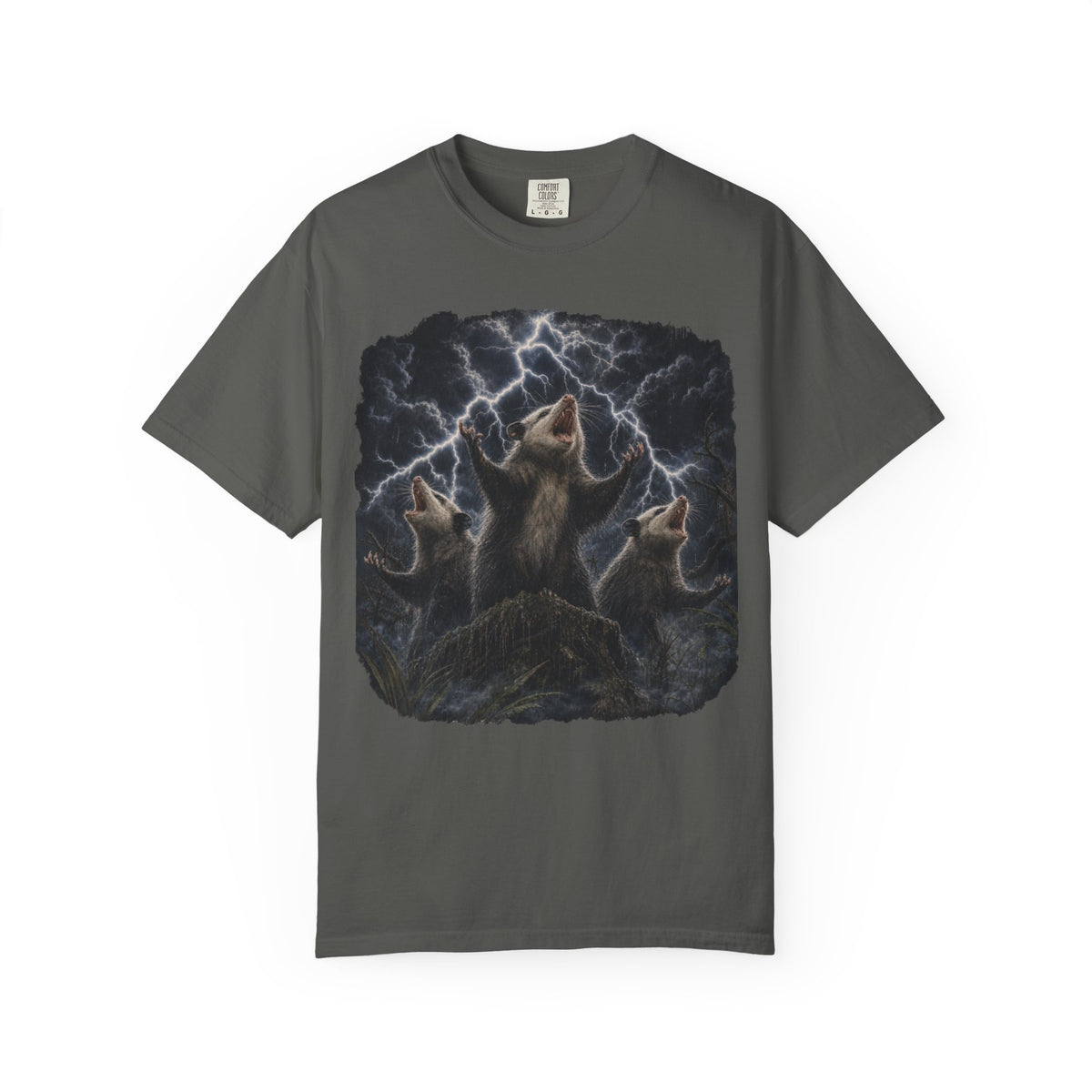 Opossums Summoning Lightning T-Shirt | Epic Animal Graphic Tee