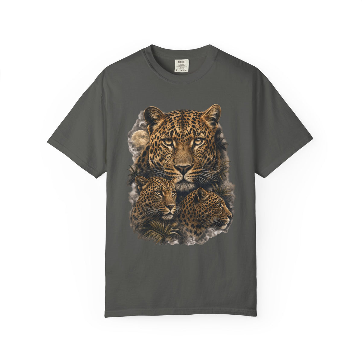 Leopard Moon Comfort Colors T-Shirt – Vintage Big Cat Graphic Tee