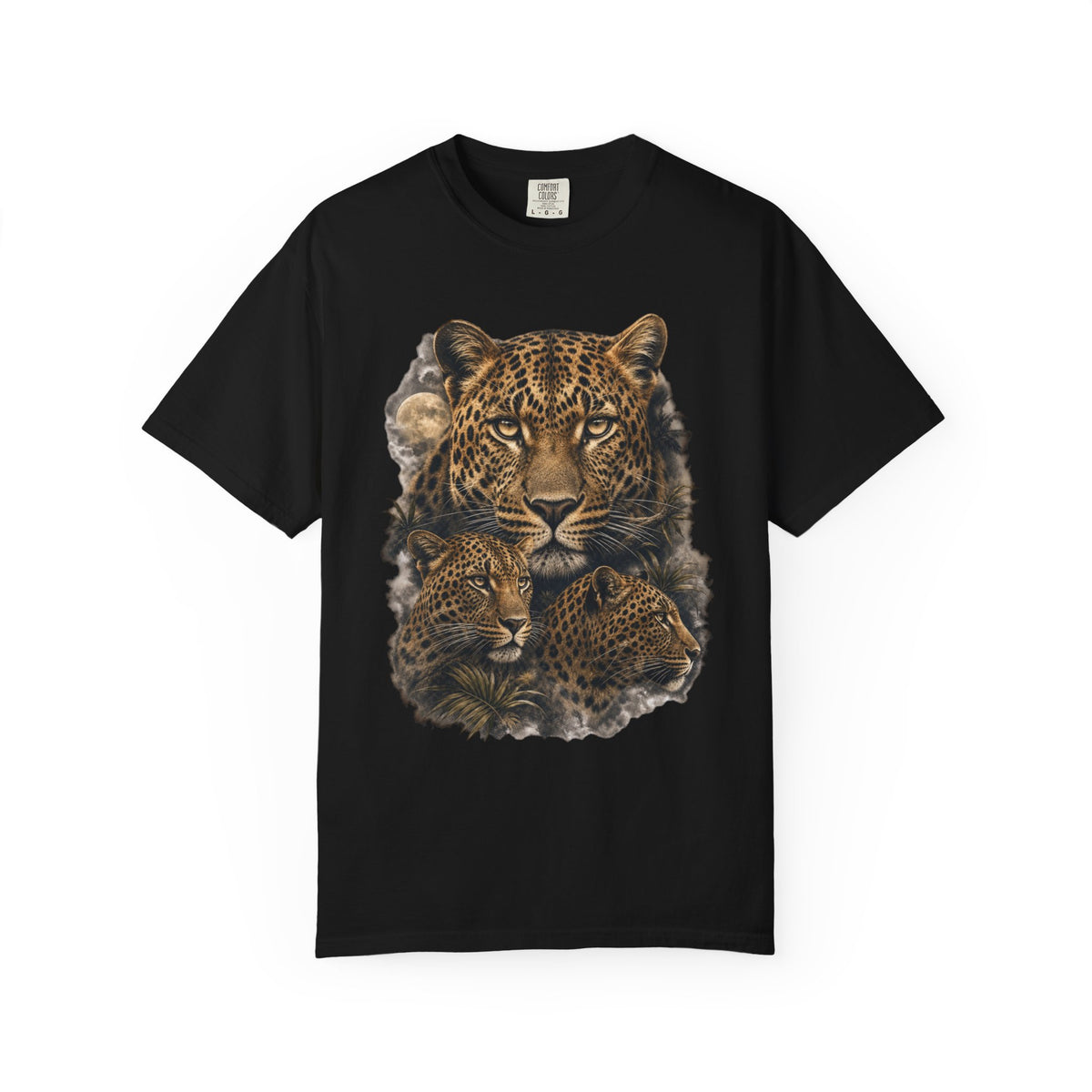 Leopard Moon Comfort Colors T-Shirt – Vintage Big Cat Graphic Tee