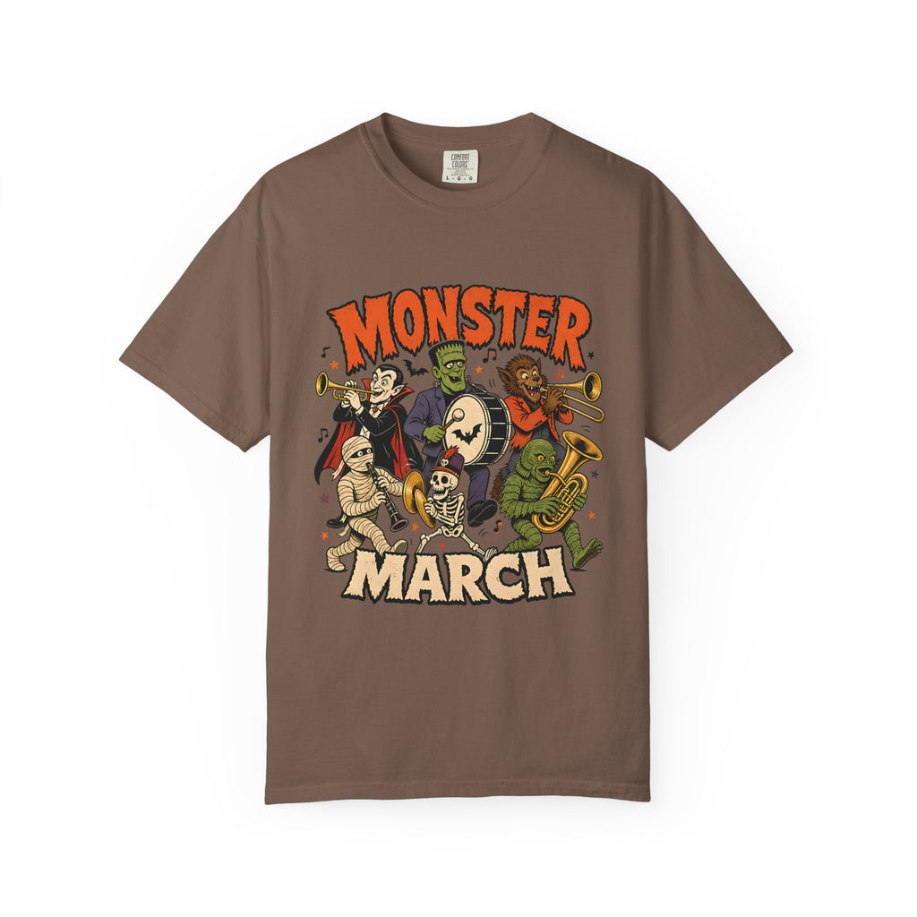 Monster March Halloween T-Shirt | Retro Classic Monsters Band Tee