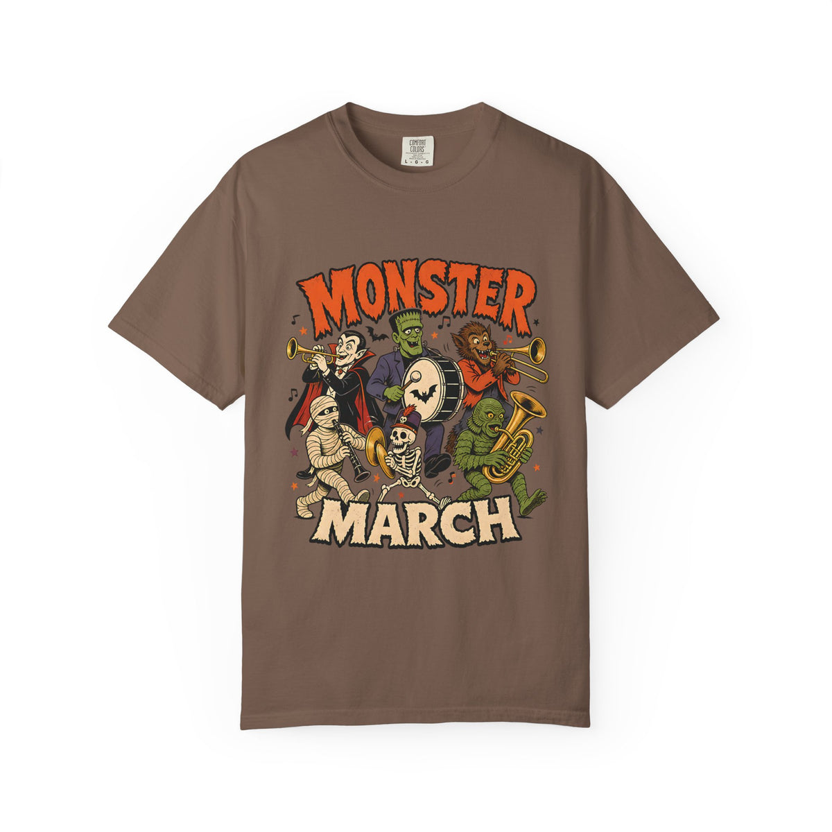 Monster March Halloween T-Shirt | Retro Classic Monsters Band Tee