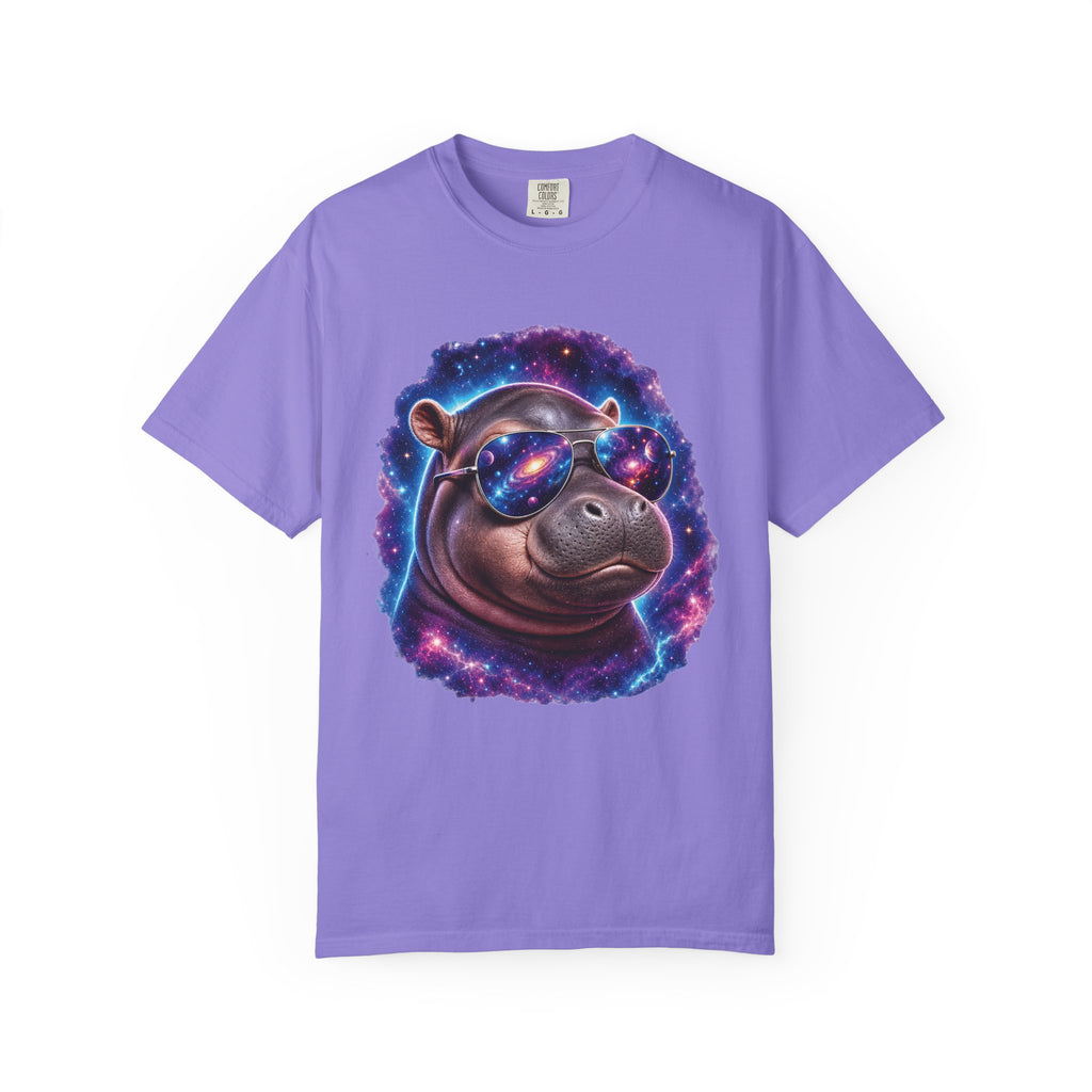 Cosmic Hippo Comfort Colors T-Shirt – Funny Galaxy Hippo Graphic Tee