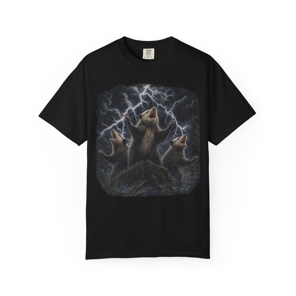 Opossums Summoning Lightning T-Shirt | Epic Animal Graphic Tee