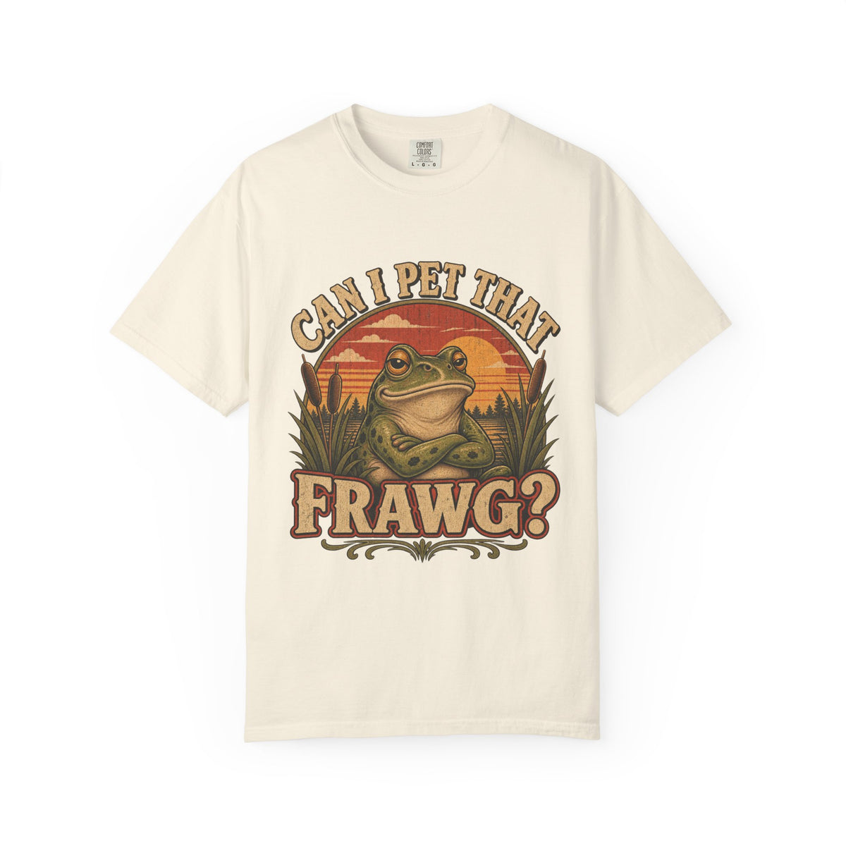 Can I Pet That Frawg? Comfort Colors T-Shirt – Funny Frog Graphic Tee