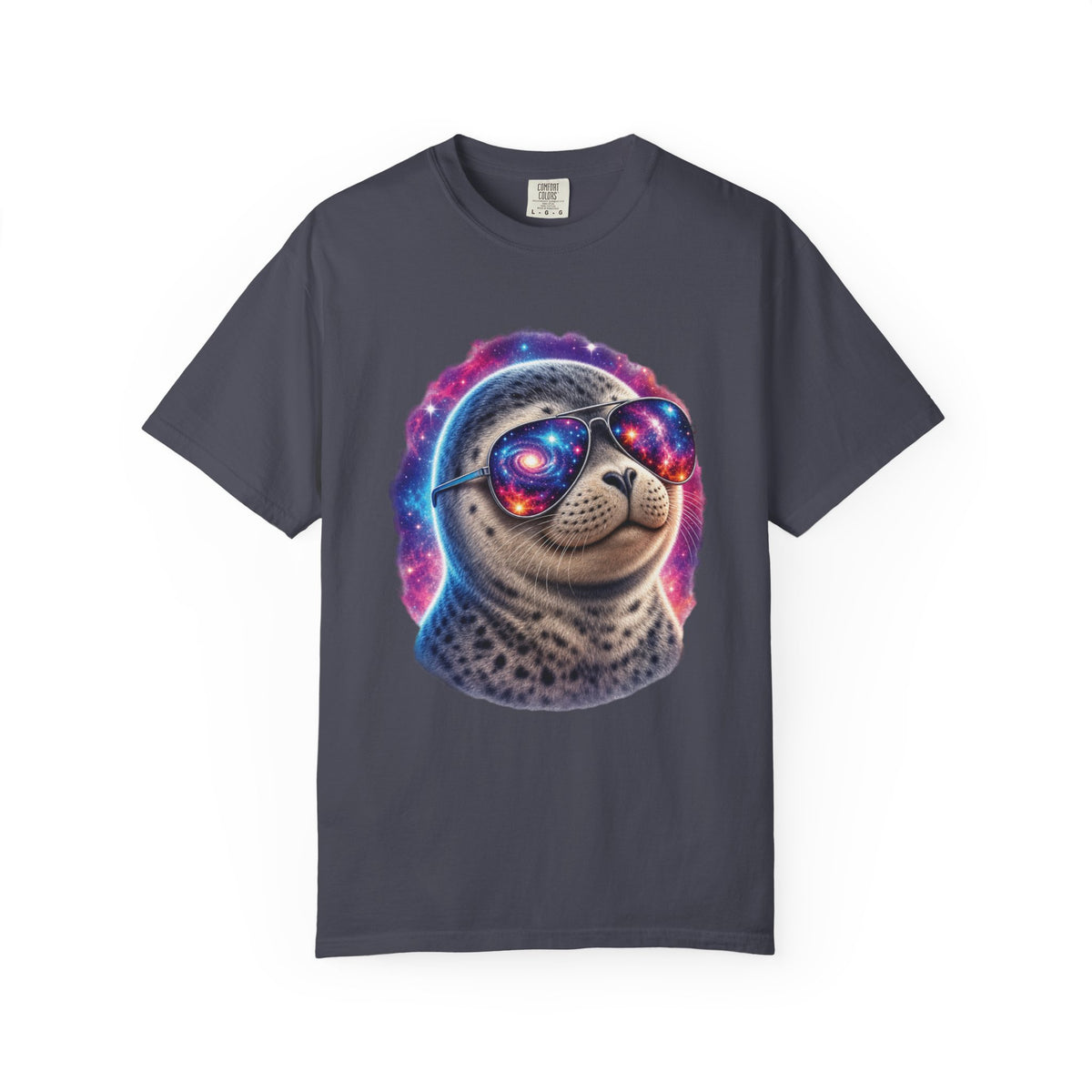 Cosmic Seal Pup Comfort Colors T-Shirt – Funny Galaxy Seal Graphic Tee