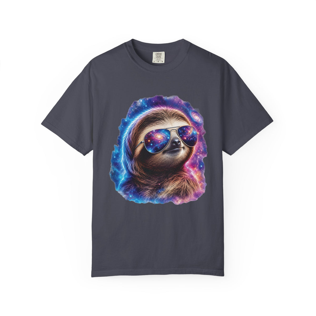Cosmic Sloth Comfort Colors T-Shirt – Funny Galaxy Sloth Graphic Tee