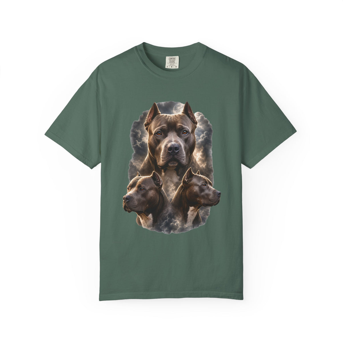 Pit Bull Moon Comfort Colors T-Shirt – Vintage Dog Graphic Tee