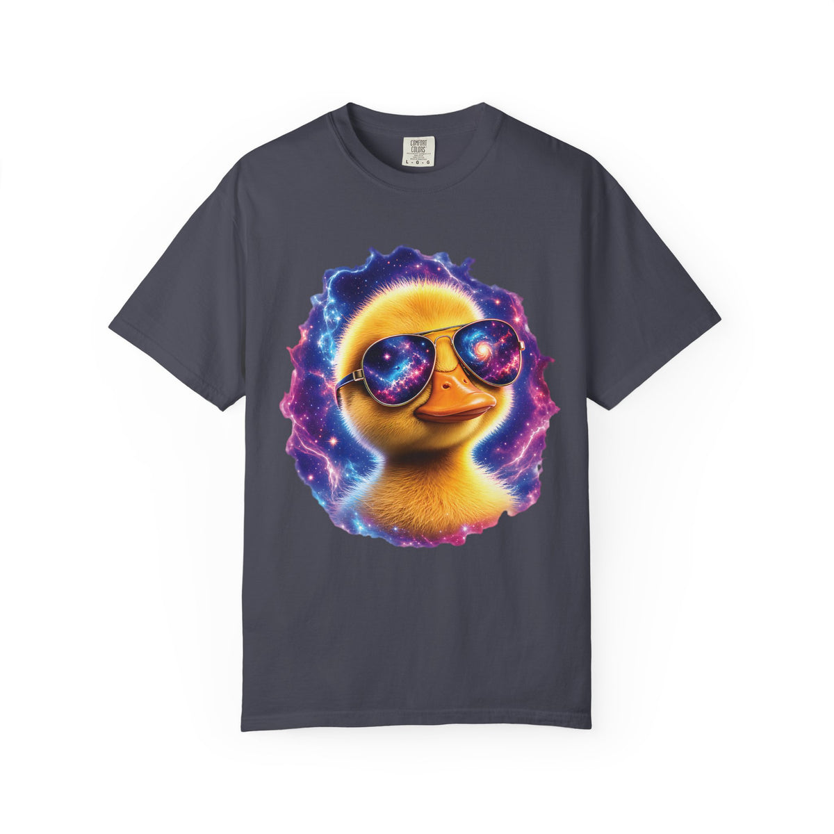 Cosmic Duck Comfort Colors T-Shirt – Funny Galaxy Duck Graphic Tee