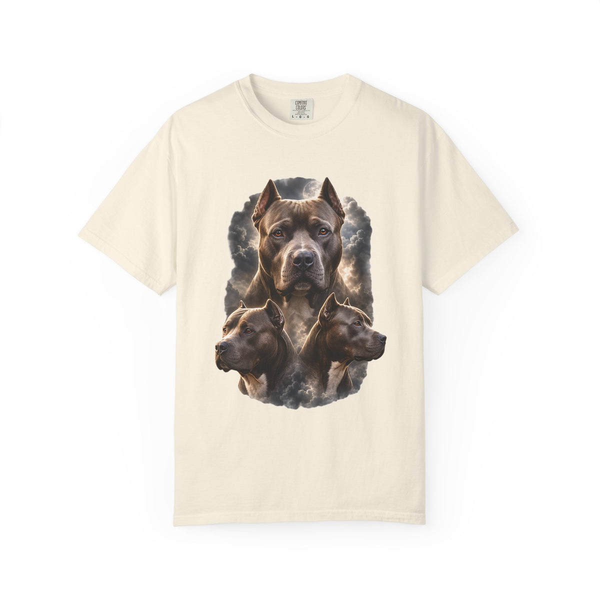 Pit Bull Moon Comfort Colors T-Shirt – Vintage Dog Graphic Tee