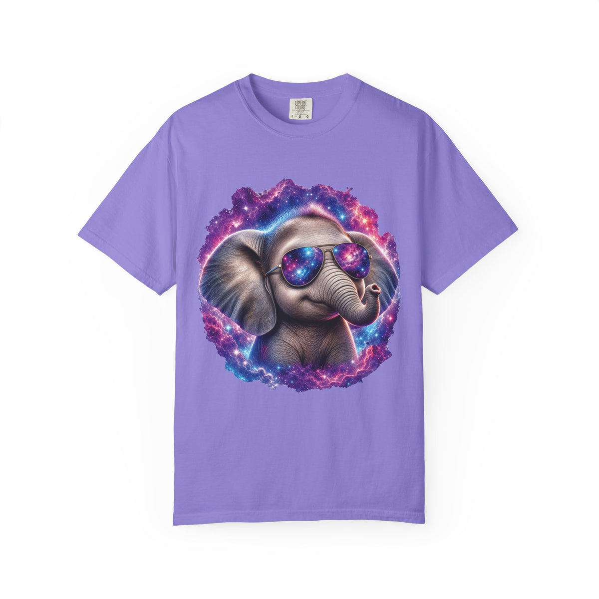 Cosmic Elephant Comfort Colors T-Shirt – Funny Galaxy Elephant Graphic Tee