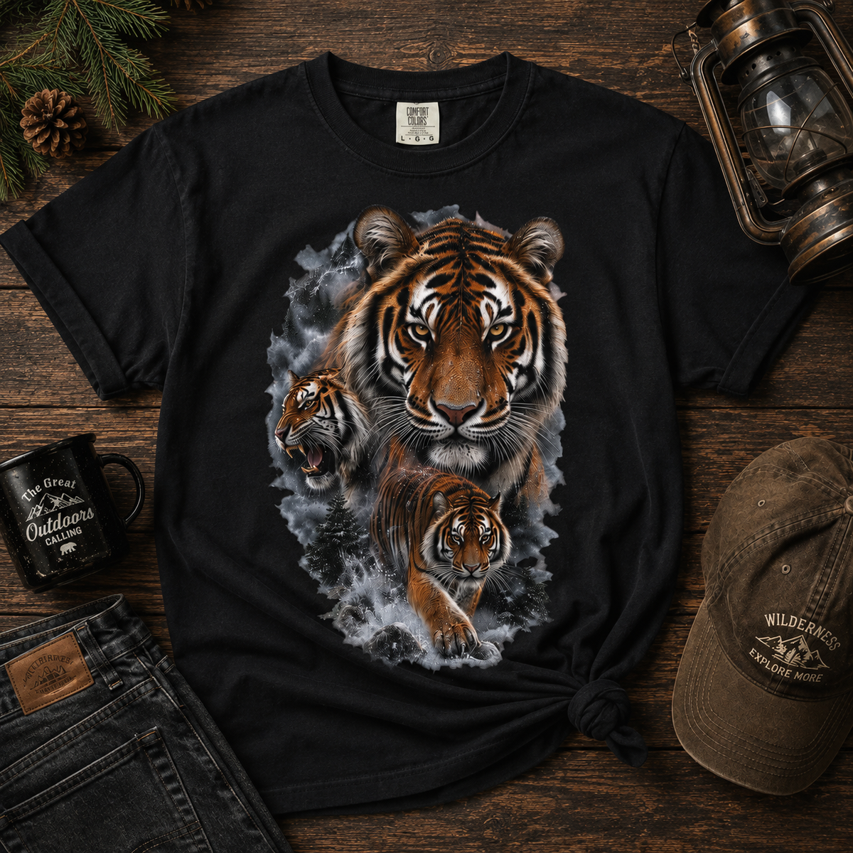 Tiger Moon Comfort Colors T-Shirt – Vintage Big Cat Graphic Tee