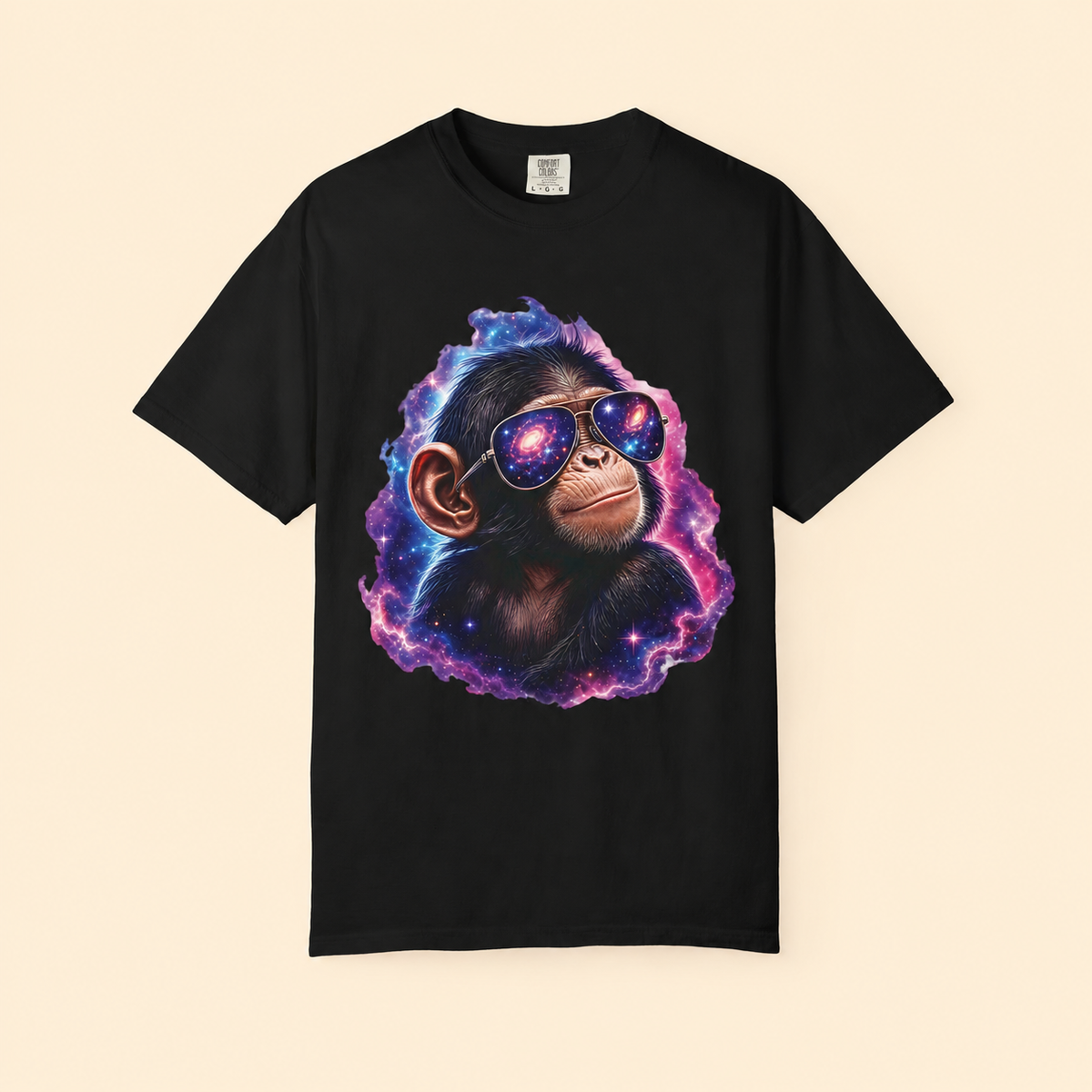 Cosmic Chimp Comfort Colors T-Shirt – Funny Space Monkey Graphic Tee