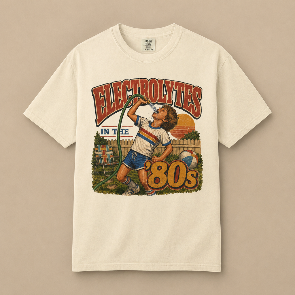 Electrolytes in the ’80s Comfort Colors T-Shirt – Retro 80s Summer Graphic Tee