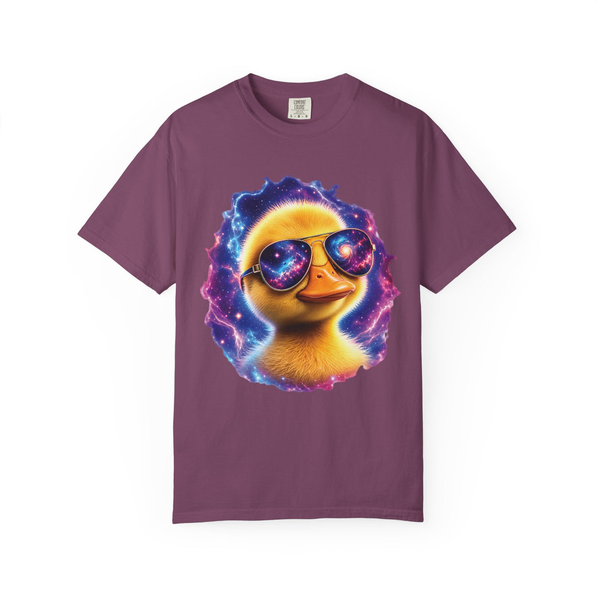 Cosmic Duck Comfort Colors T-Shirt – Funny Galaxy Duck Graphic Tee