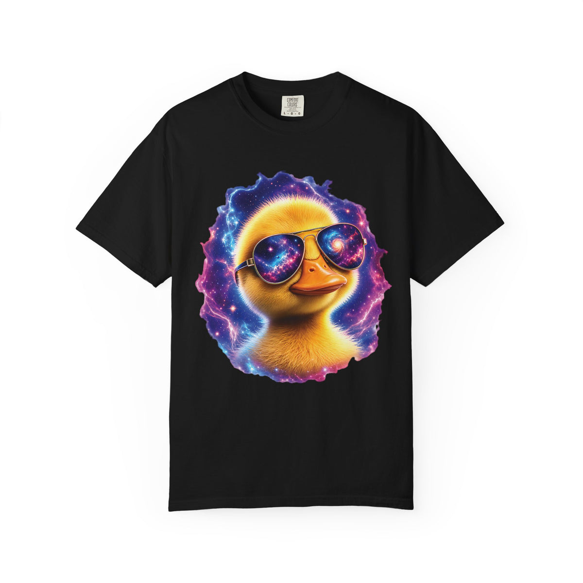 Cosmic Duck Comfort Colors T-Shirt – Funny Galaxy Duck Graphic Tee