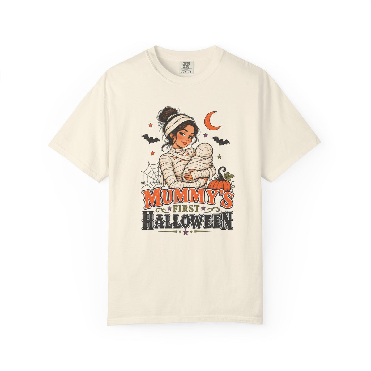 Mummy’s First Halloween Comfort Colors T-Shirt – Vintage Halloween Mom Tee