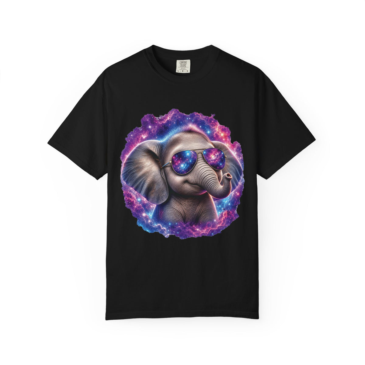 Cosmic Elephant Comfort Colors T-Shirt – Funny Galaxy Elephant Graphic Tee