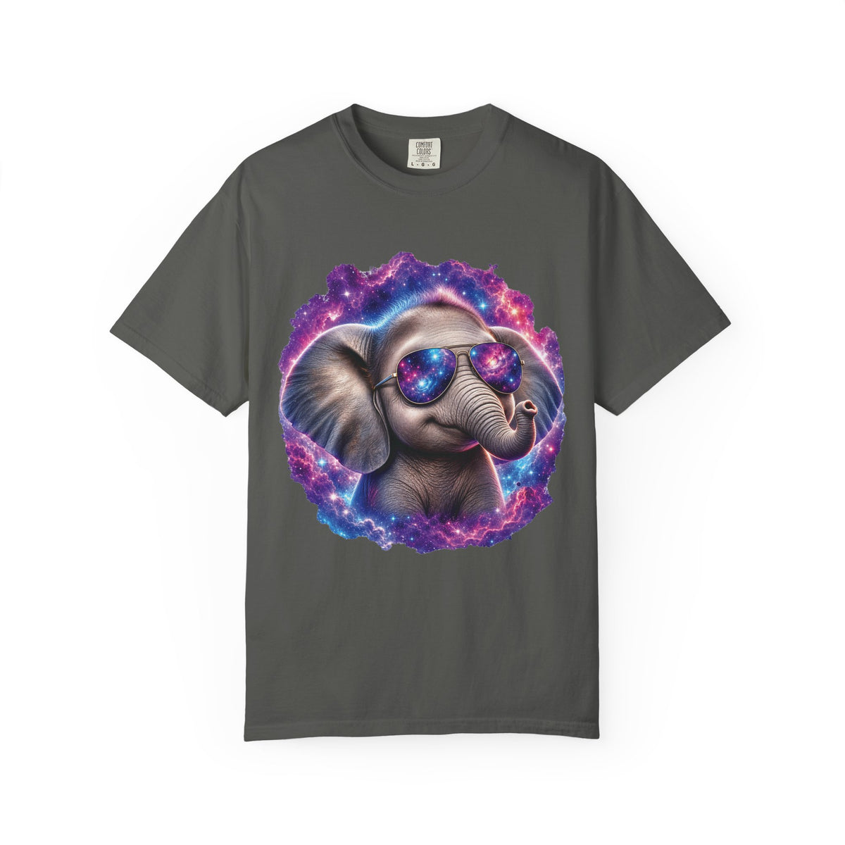 Cosmic Elephant Comfort Colors T-Shirt – Funny Galaxy Elephant Graphic Tee