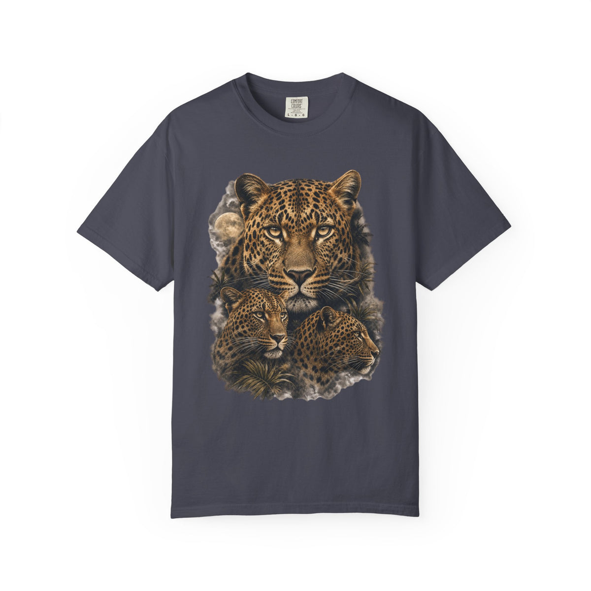 Leopard Moon Comfort Colors T-Shirt – Vintage Big Cat Graphic Tee