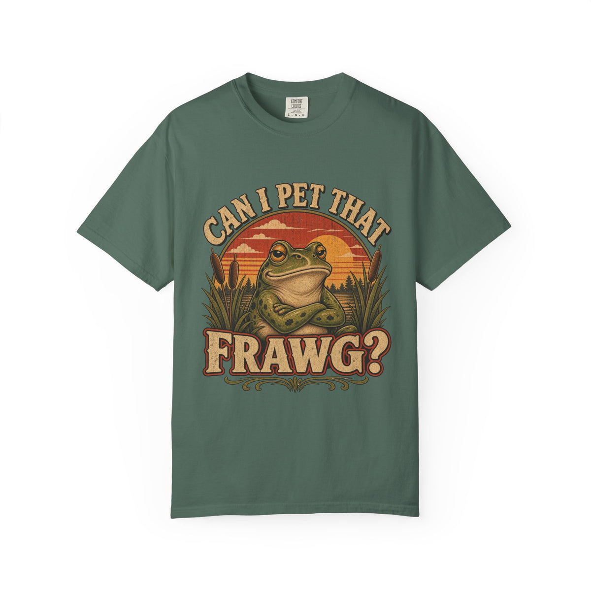 Can I Pet That Frawg? Comfort Colors T-Shirt – Funny Frog Graphic Tee