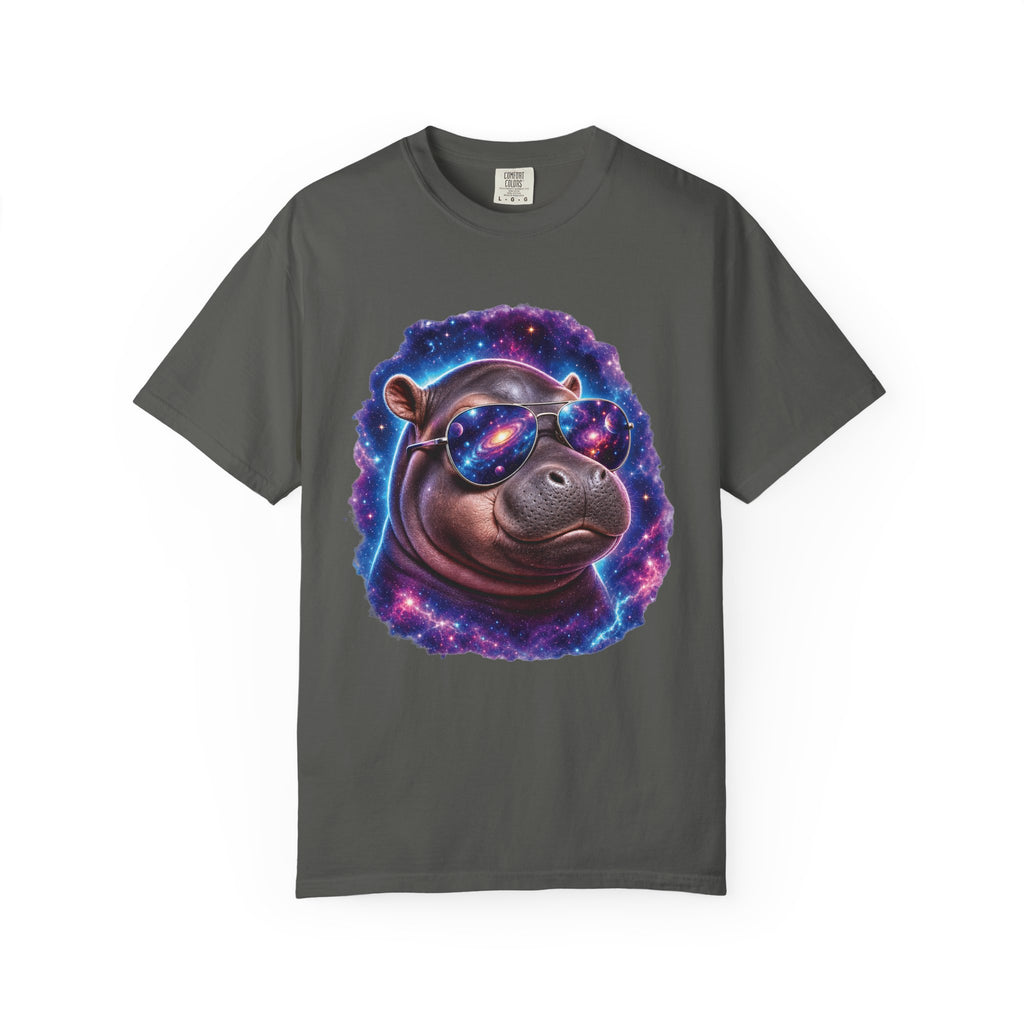 Cosmic Hippo Comfort Colors T-Shirt – Funny Galaxy Hippo Graphic Tee