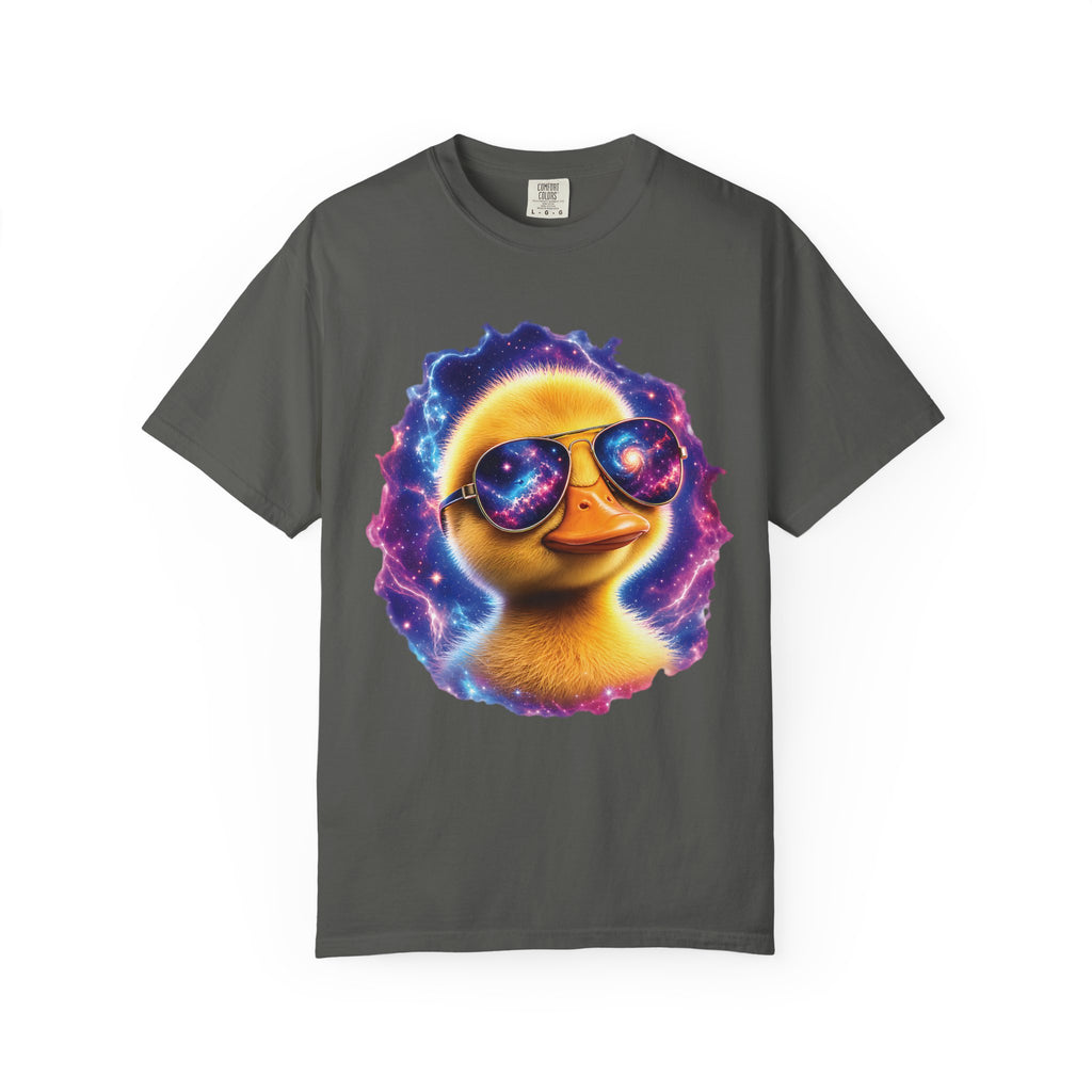 Cosmic Duck Comfort Colors T-Shirt – Funny Galaxy Duck Graphic Tee