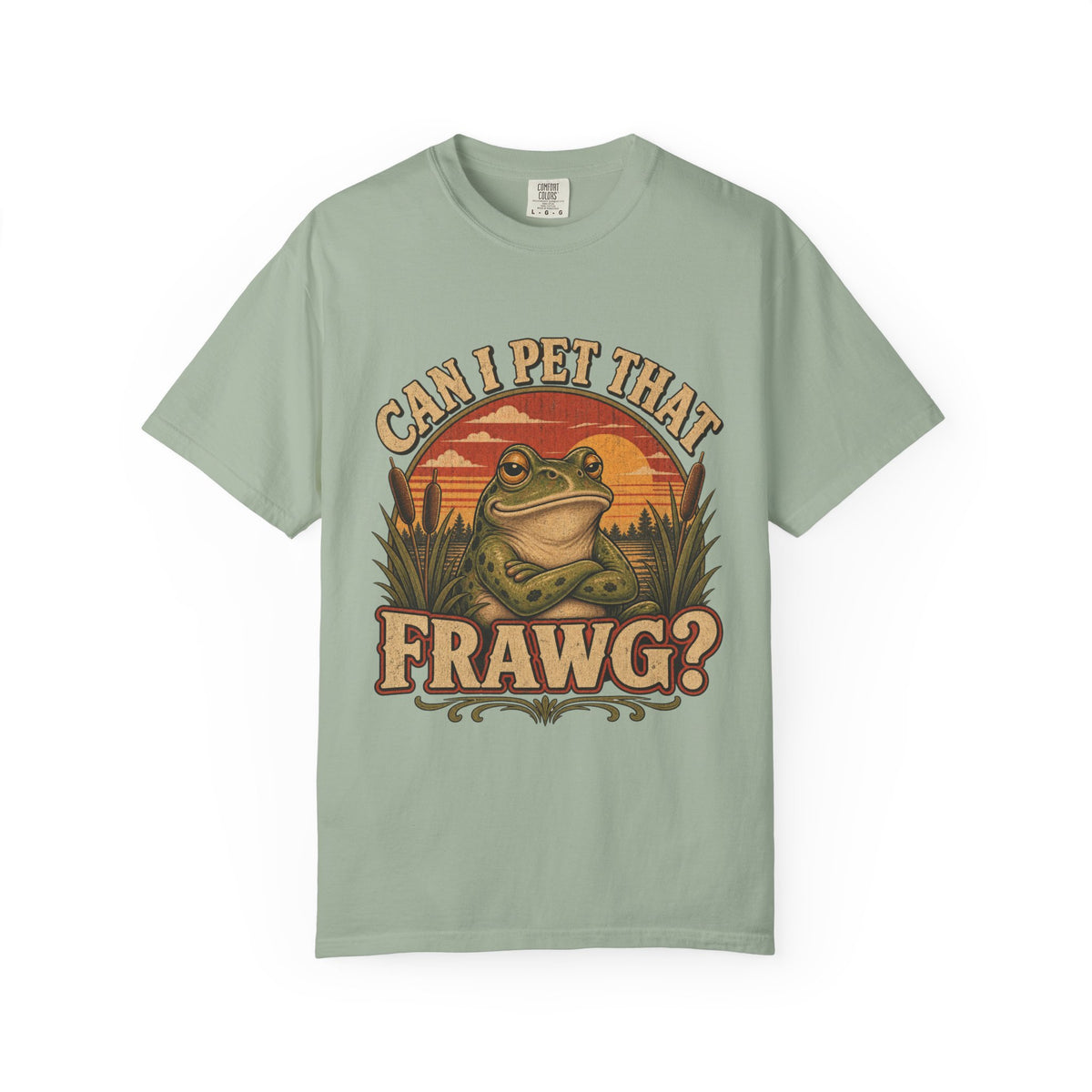Can I Pet That Frawg? Comfort Colors T-Shirt – Funny Frog Graphic Tee