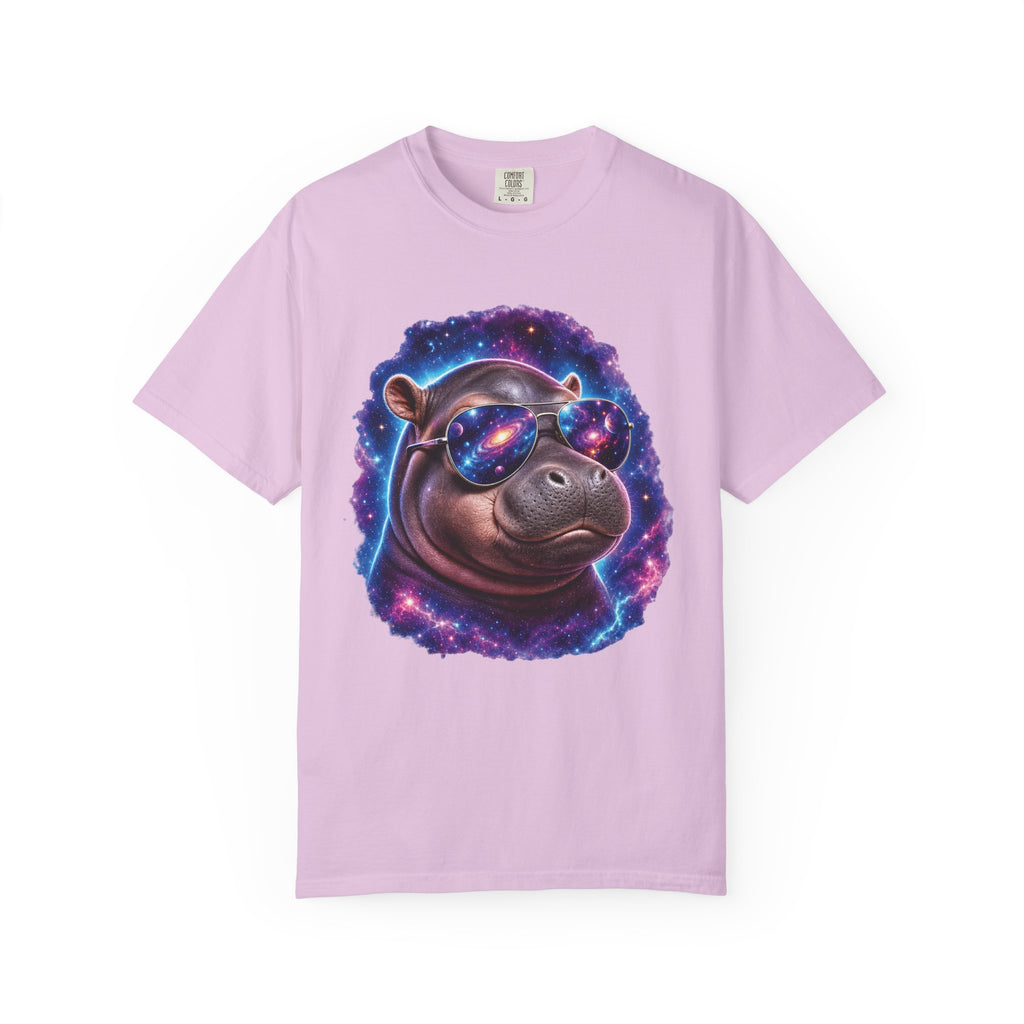 Cosmic Hippo Comfort Colors T-Shirt – Funny Galaxy Hippo Graphic Tee