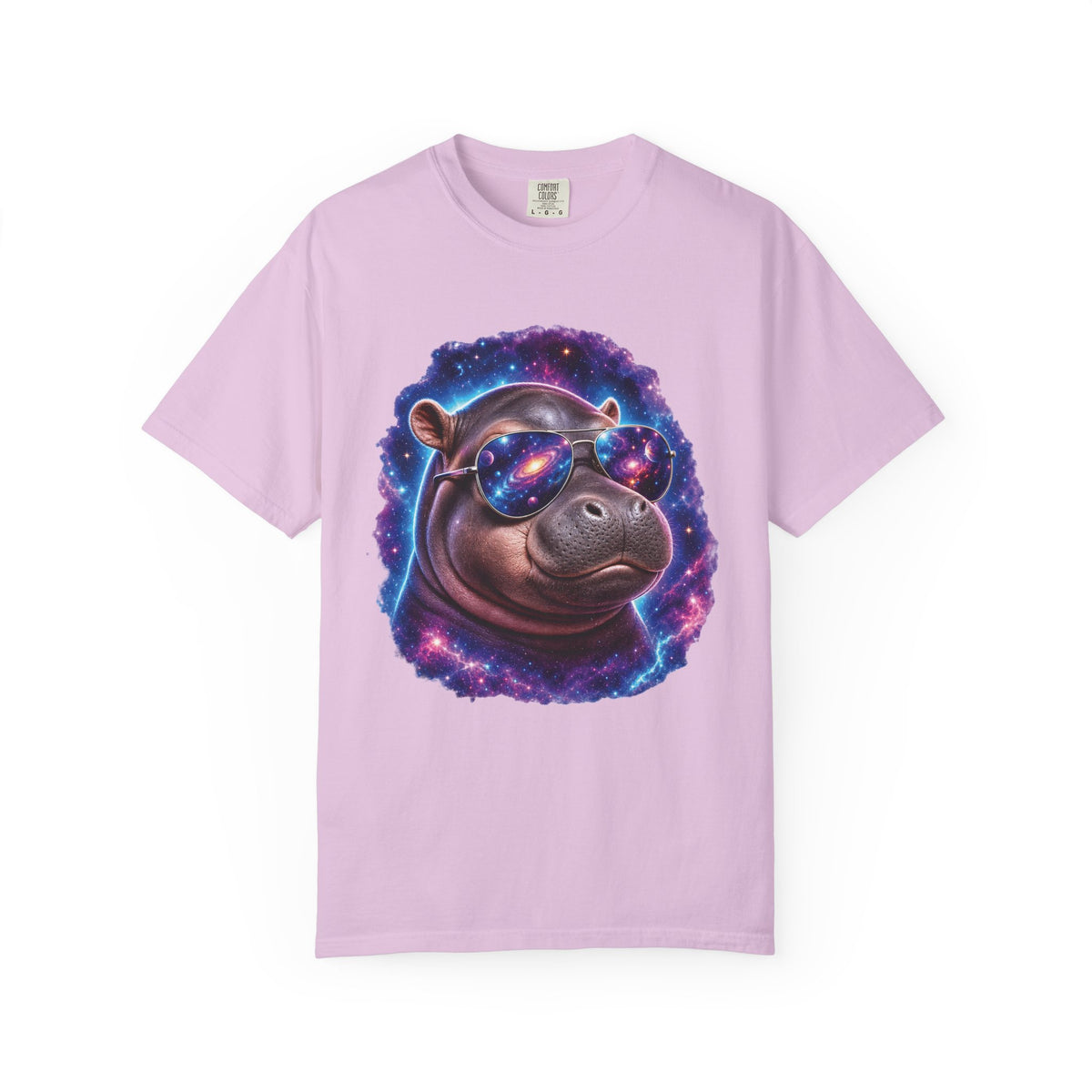 Cosmic Hippo Comfort Colors T-Shirt – Funny Galaxy Hippo Graphic Tee