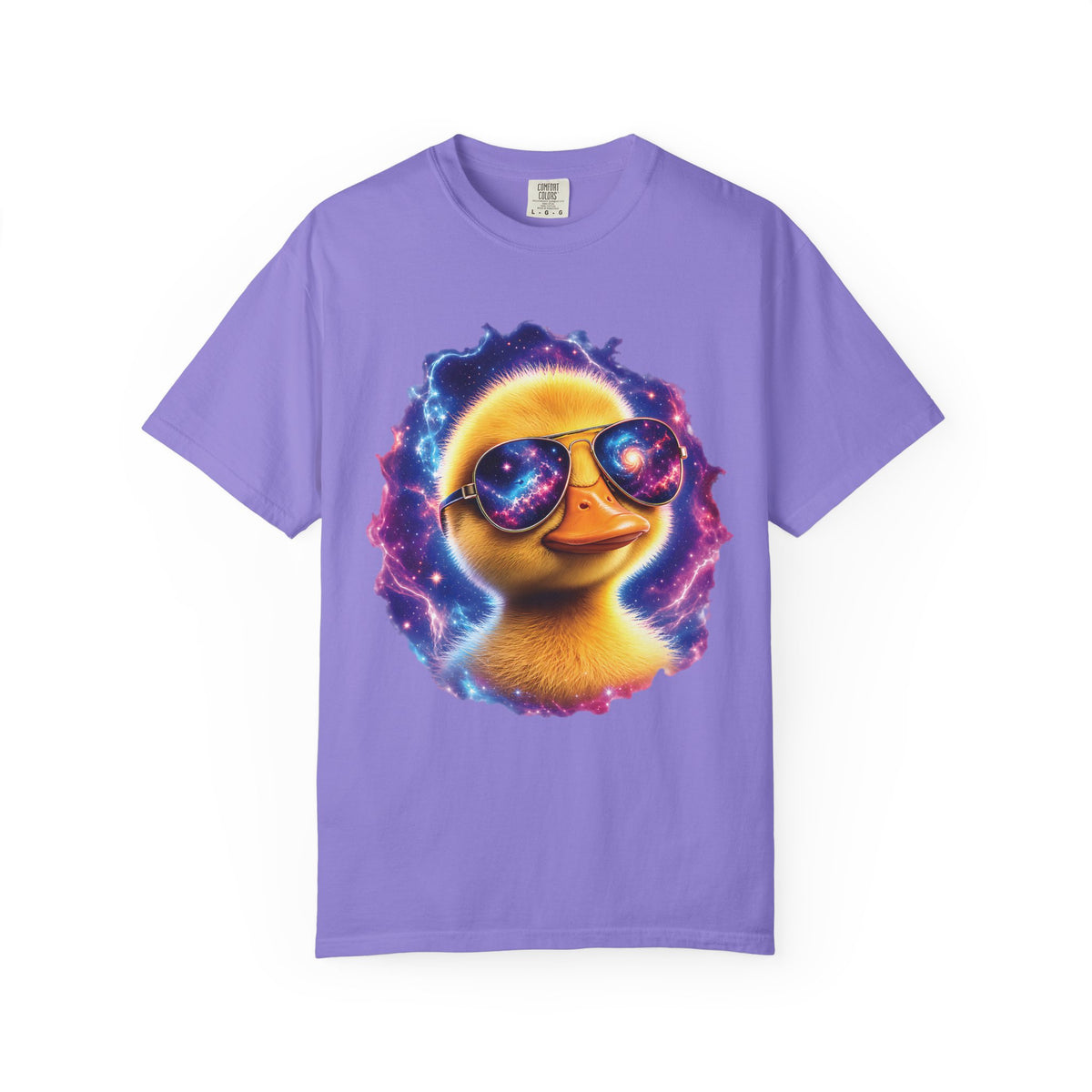 Cosmic Duck Comfort Colors T-Shirt – Funny Galaxy Duck Graphic Tee