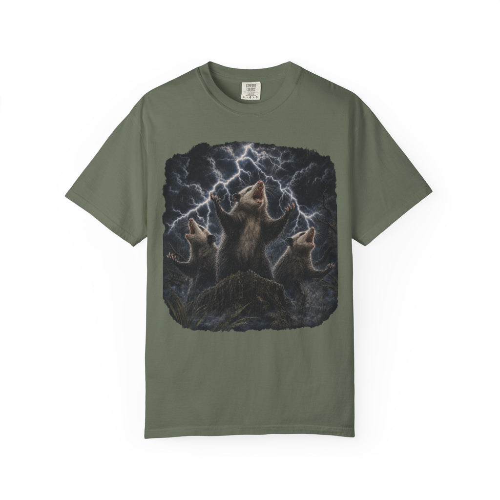 Opossums Summoning Lightning T-Shirt | Epic Animal Graphic Tee