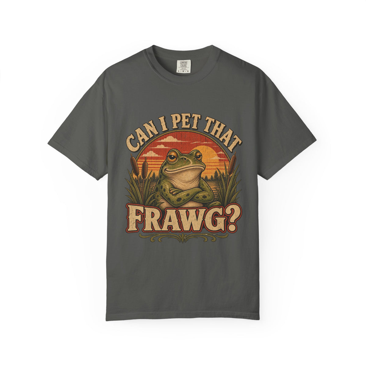 Can I Pet That Frawg? Comfort Colors T-Shirt – Funny Frog Graphic Tee