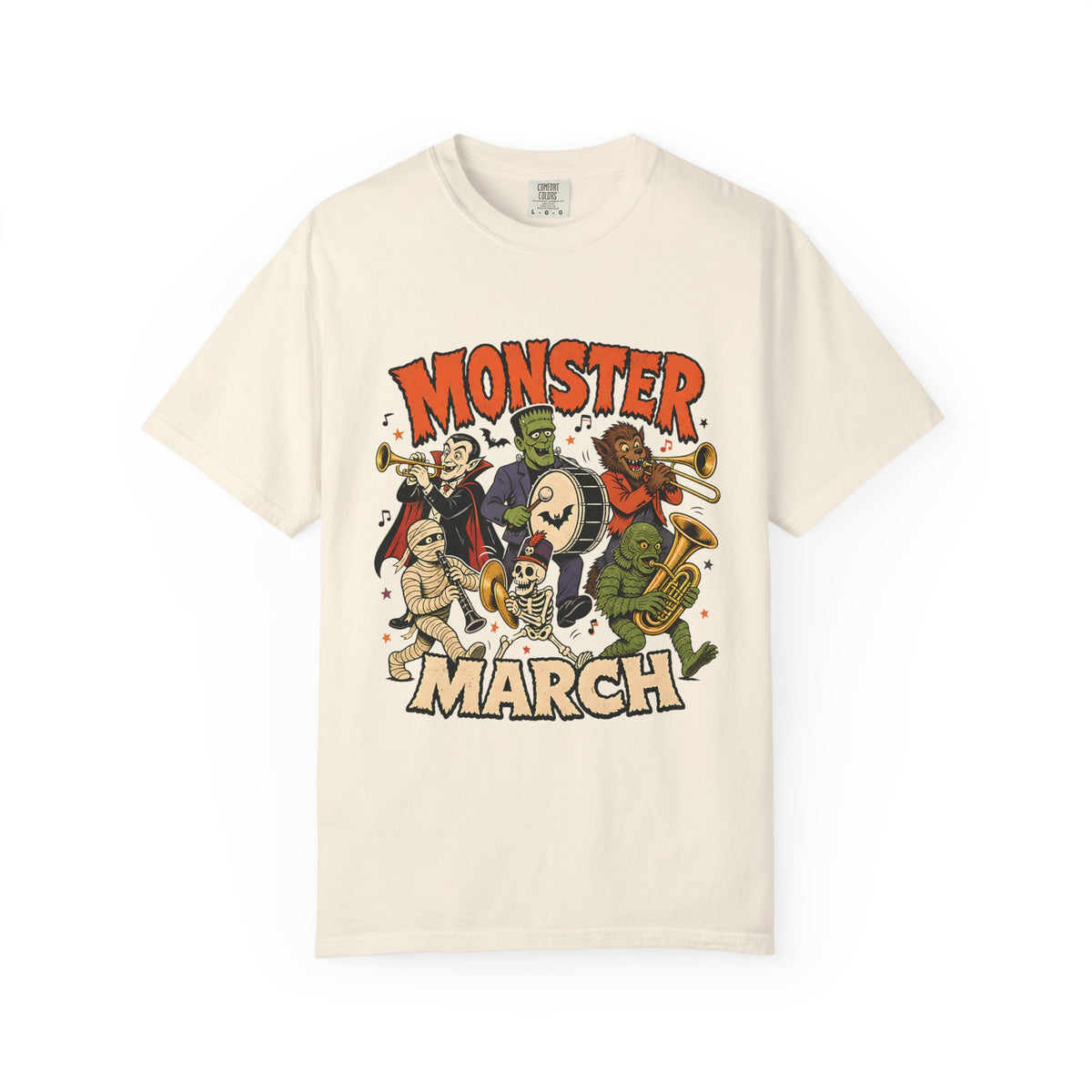 Monster March Halloween T-Shirt | Retro Classic Monsters Band Tee